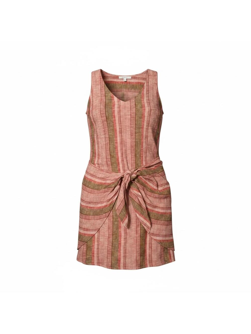 Anthropology DREW Morgan - New Linen Rust Striped Wrap Dress - Size S